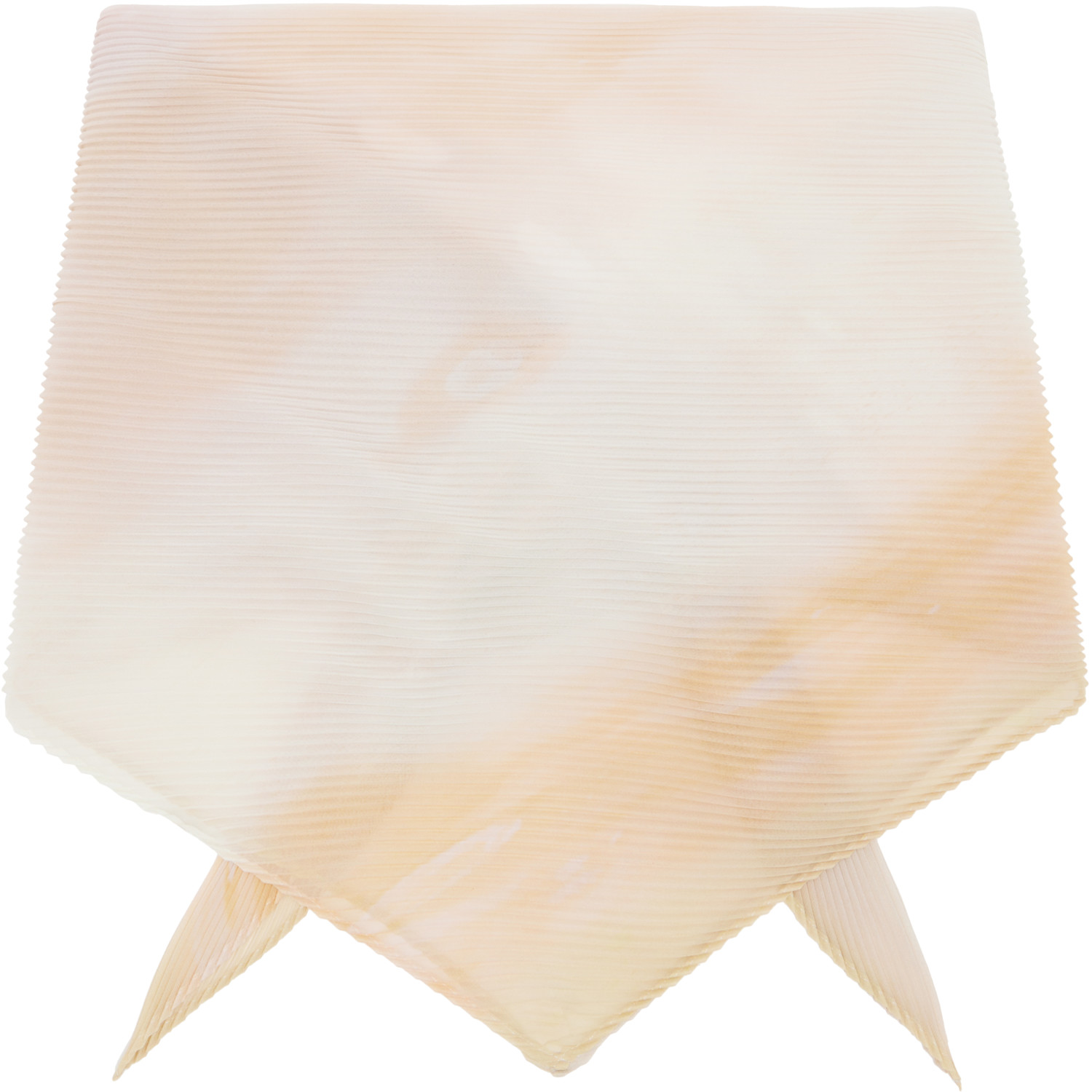  Pleats Please Issey Miyake Taupe & Orange Sea Bubble Scarf 