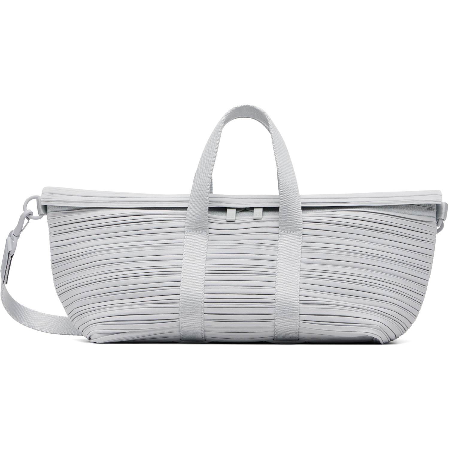 PLEATS PLEASE ISSEY MIYAKE Gray Pleats Boston Bag