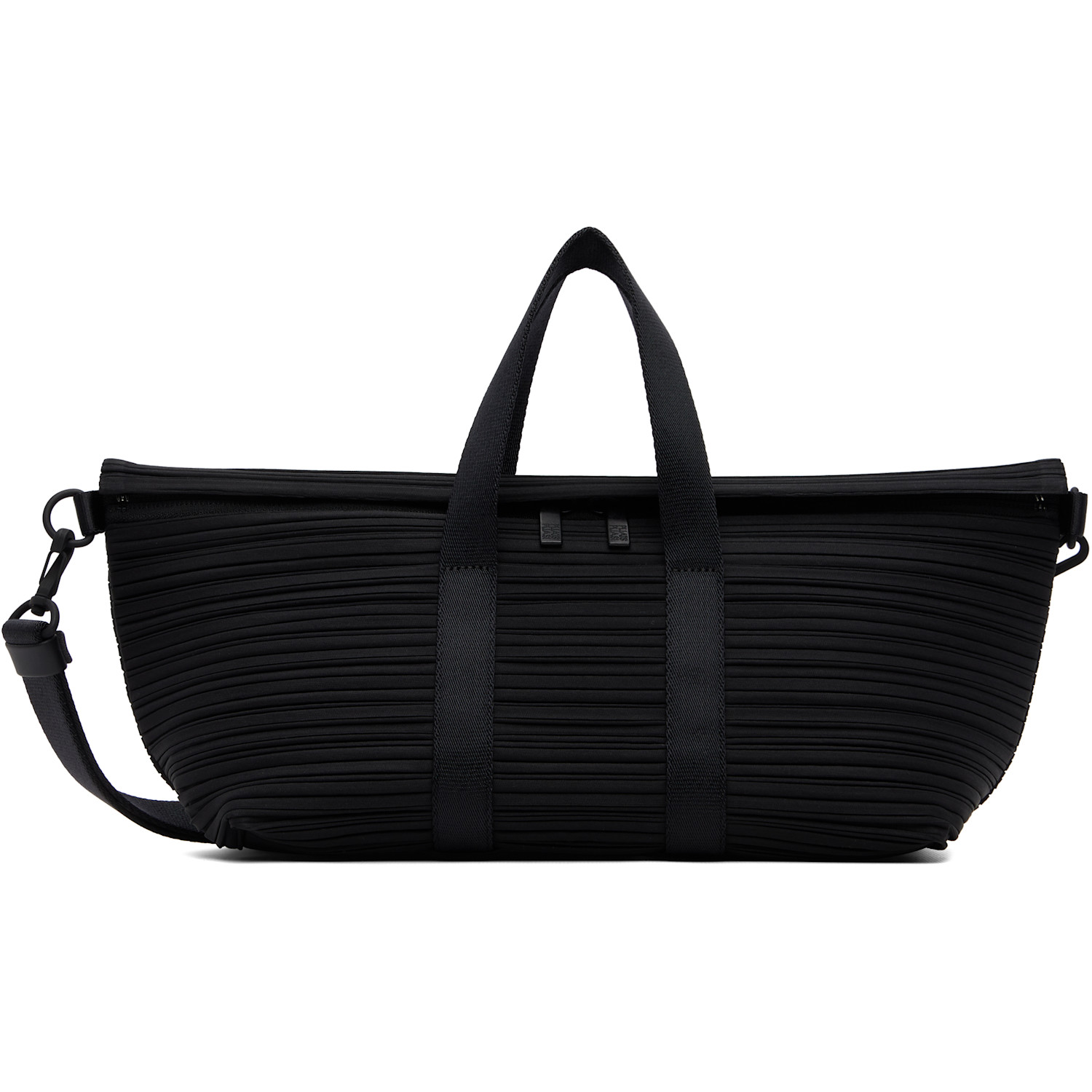 PLEATS PLEASE ISSEY MIYAKE Black Pleats Boston Bag