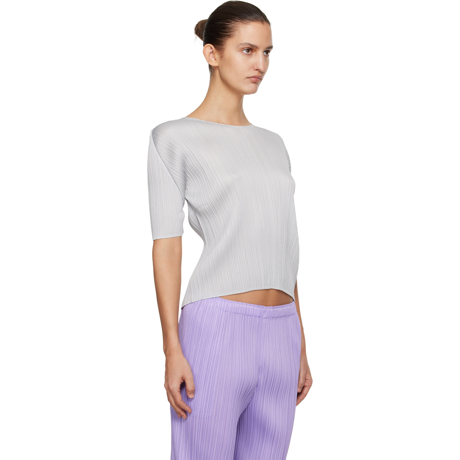  Pleats Please Issey Miyake Gray Monthly Colors April T-shirt 