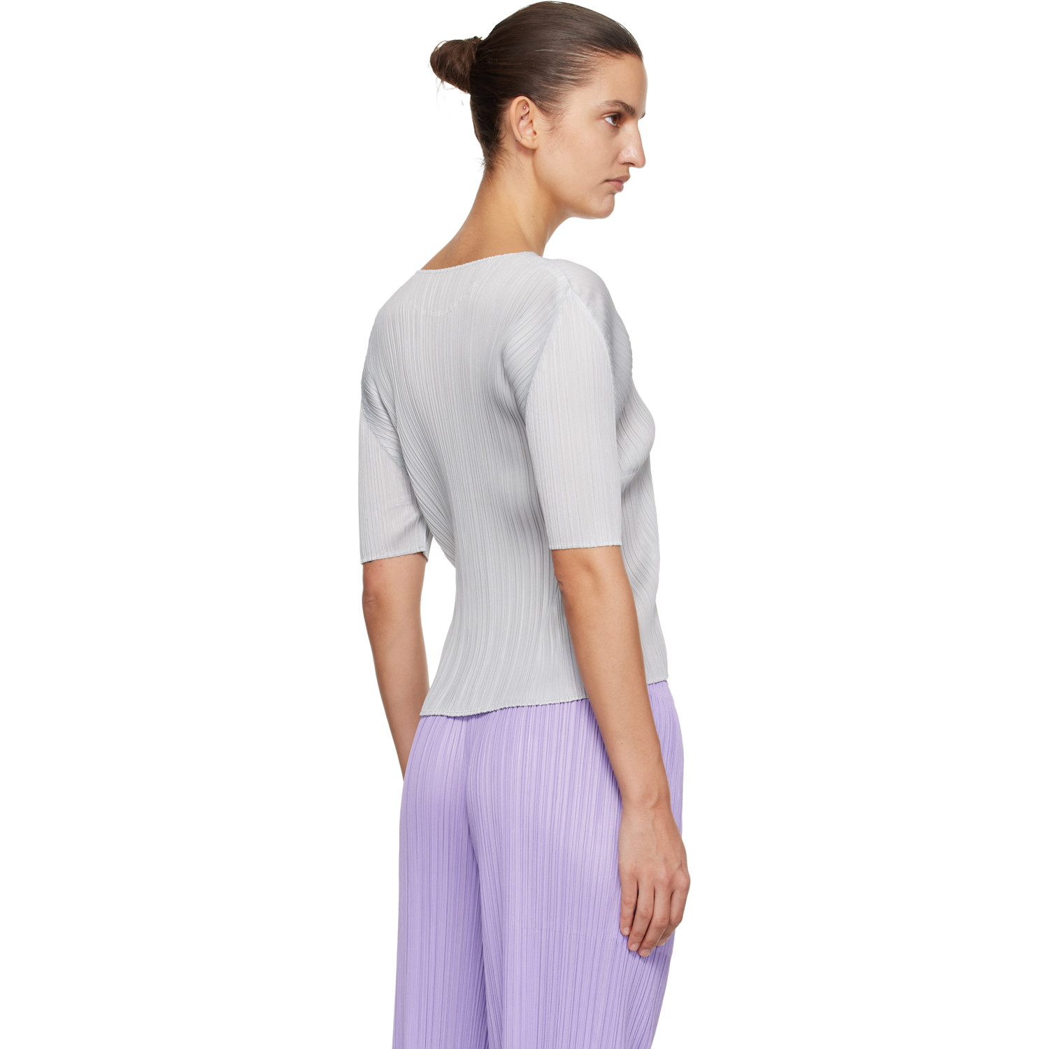  Pleats Please Issey Miyake Gray Monthly Colors April T-shirt 
