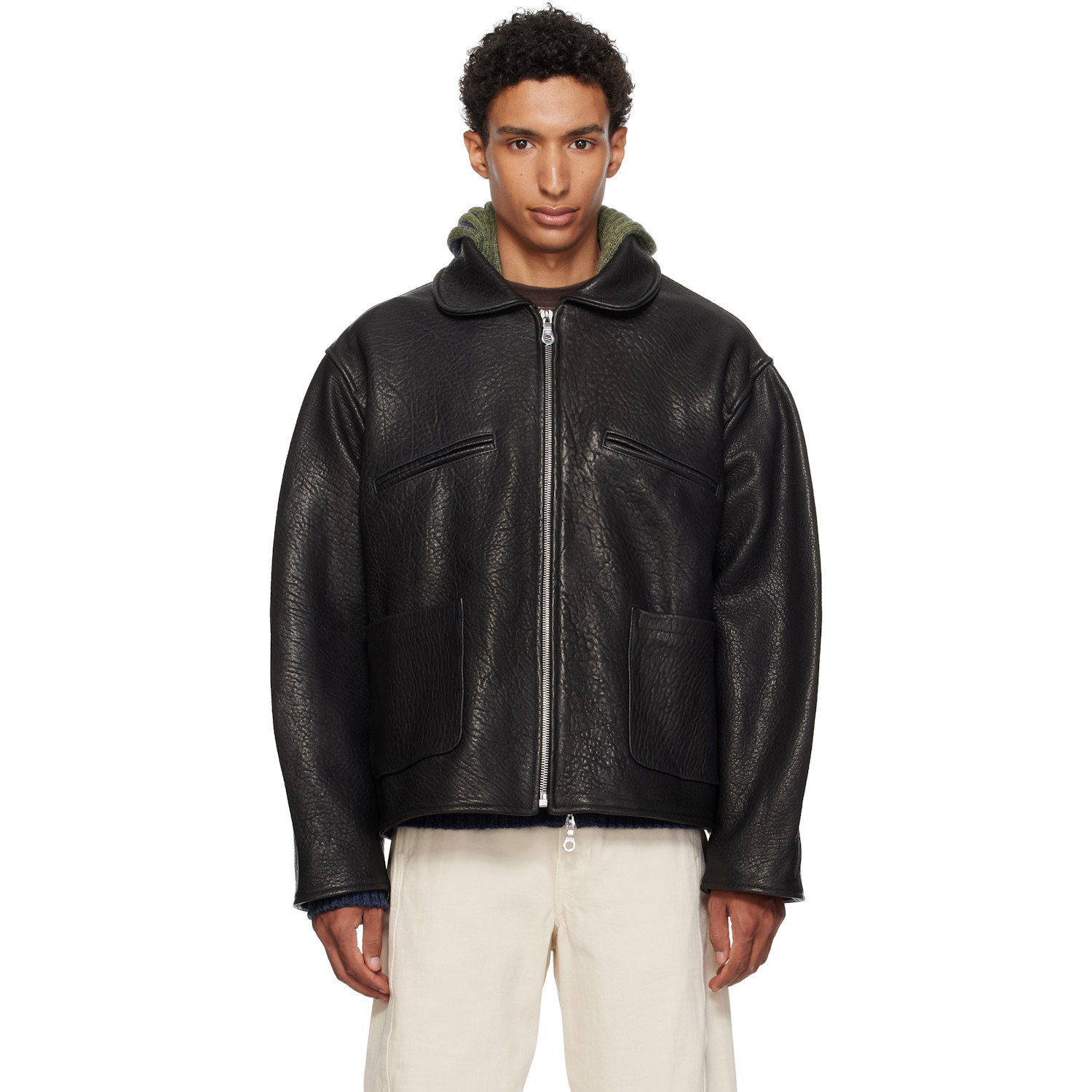 Cawley Black Flying Leather Jacket