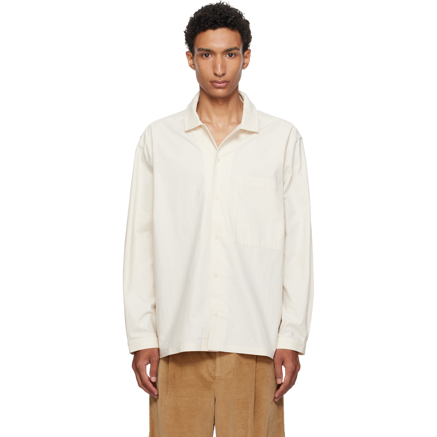 Cawley Off-White Camp Collar Shirt