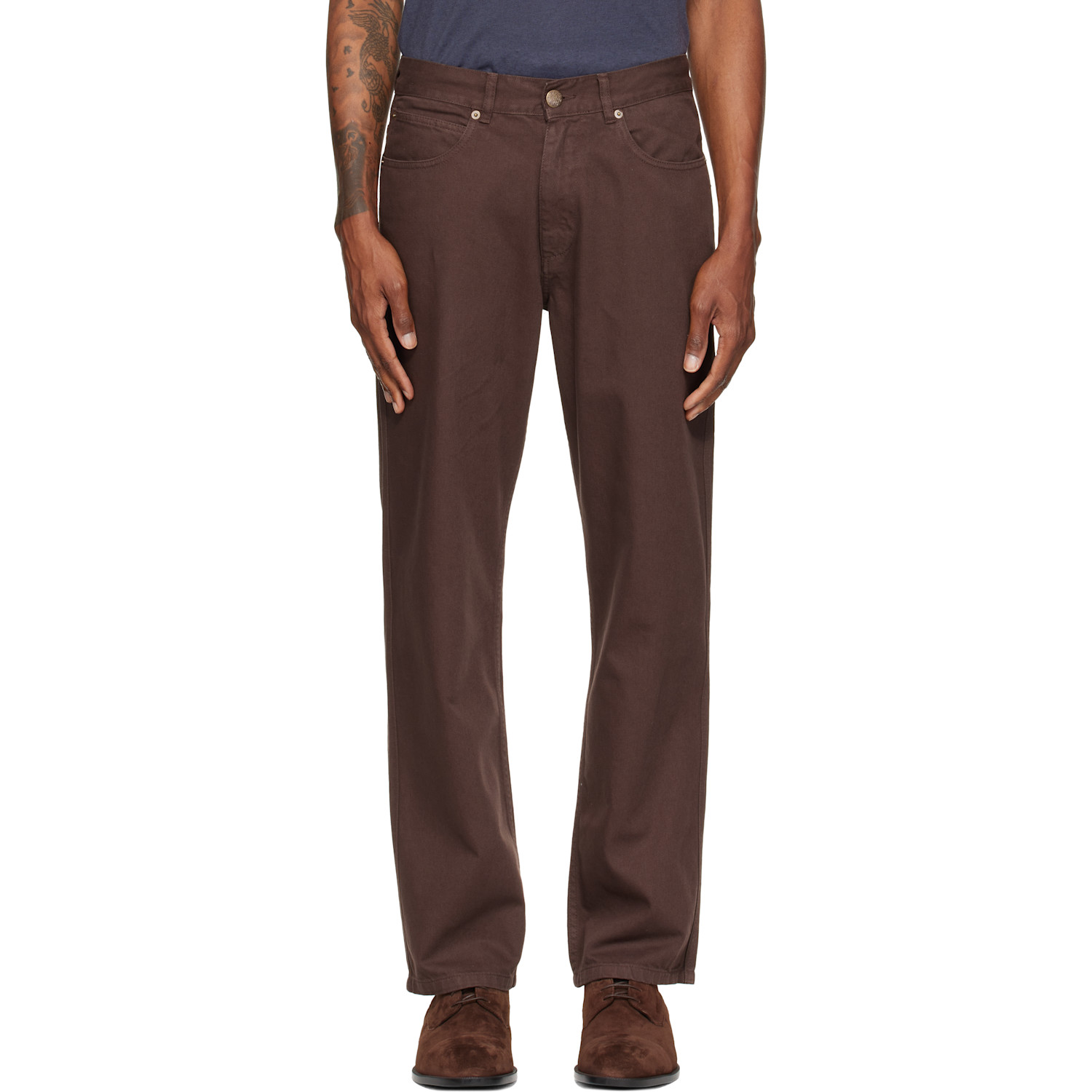 Palmes Brown Coarse Trousers