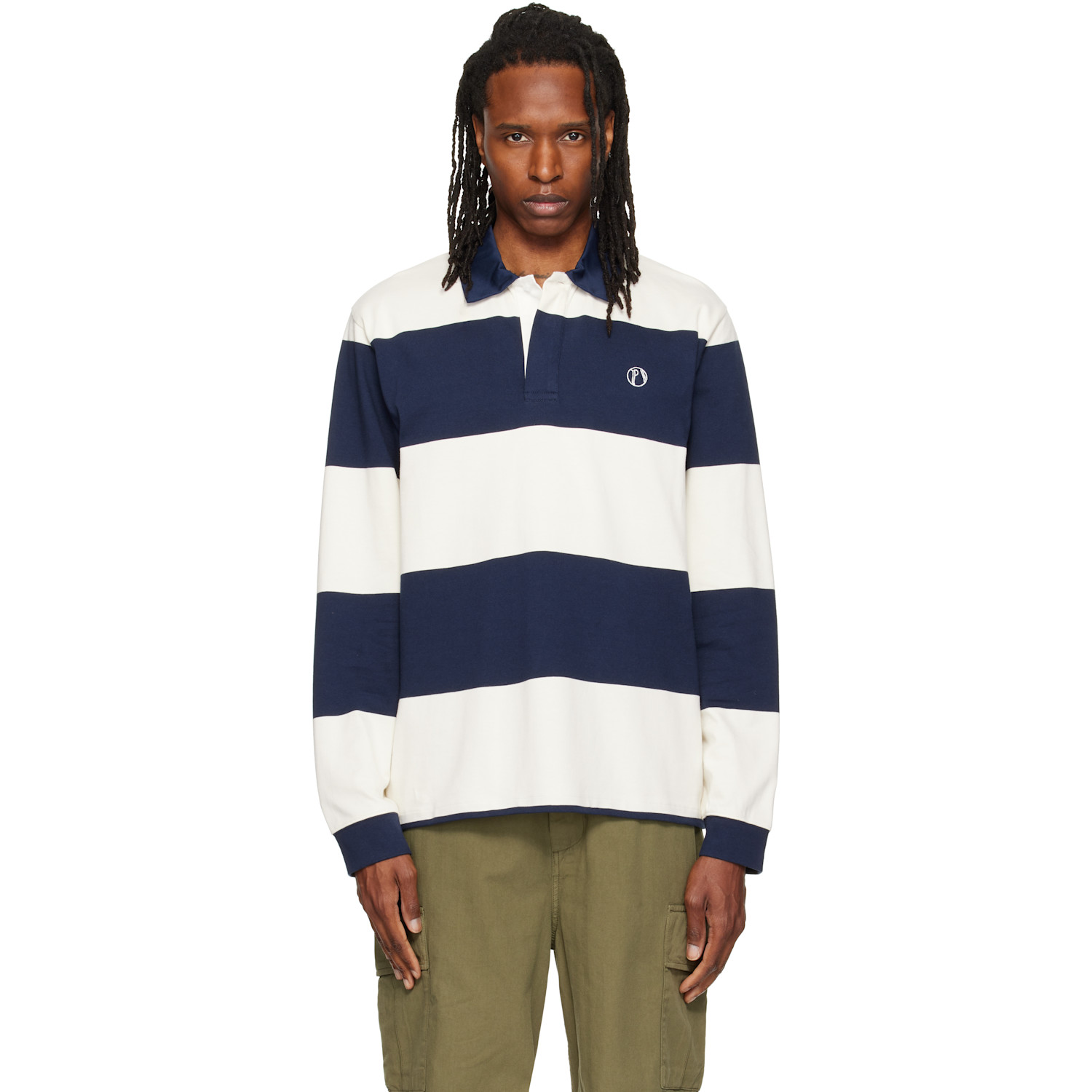 Palmes Navy & White Ball Rugby Polo