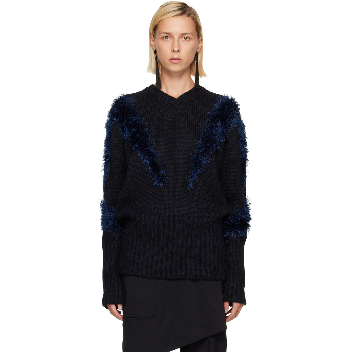 Kiko Kostadinov Black & Navy Macaw Sweater