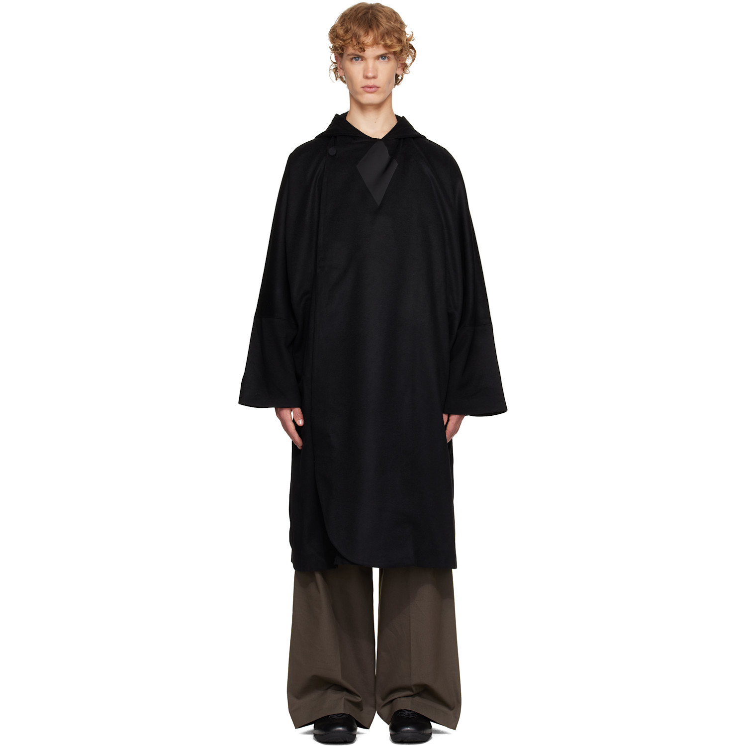 Kiko Kostadinov Black Munno Hooded Coat