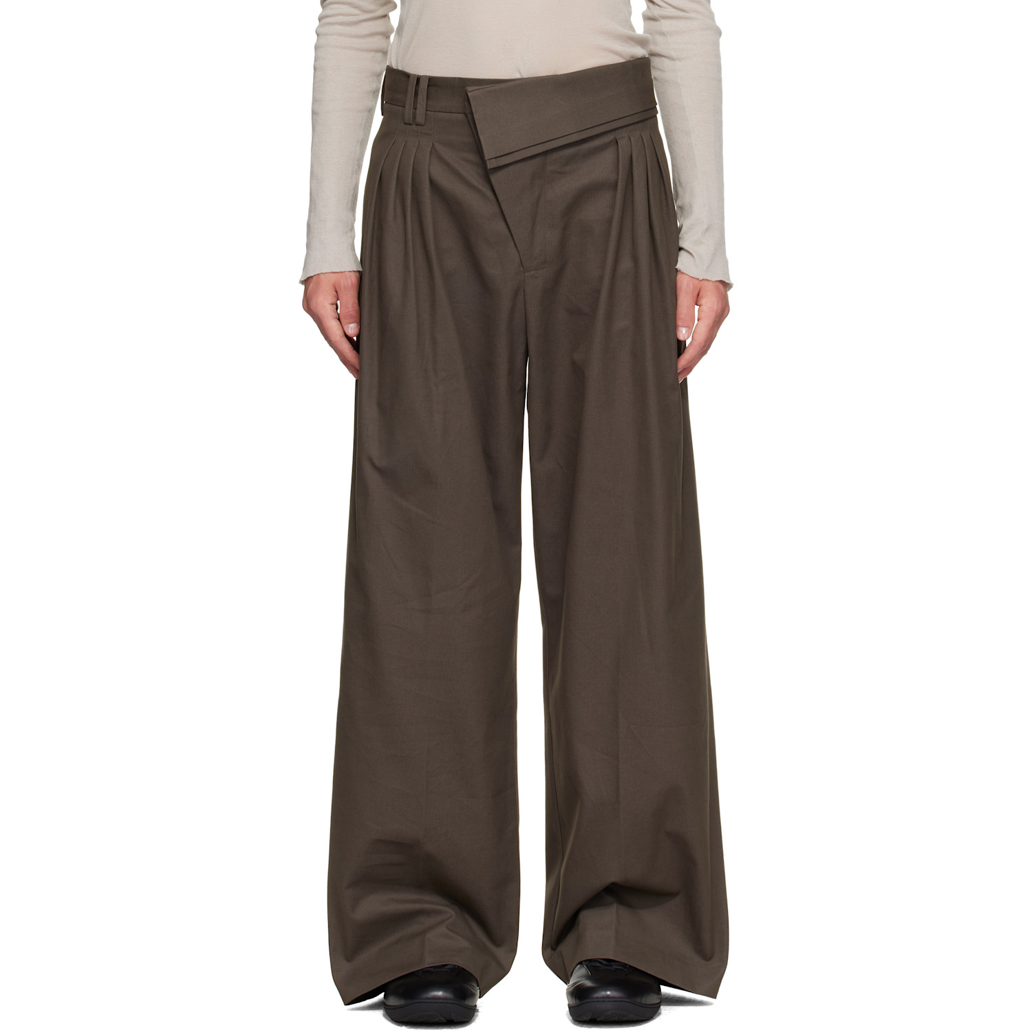 Kiko Kostadinov Khaki Dieze Wide Trousers