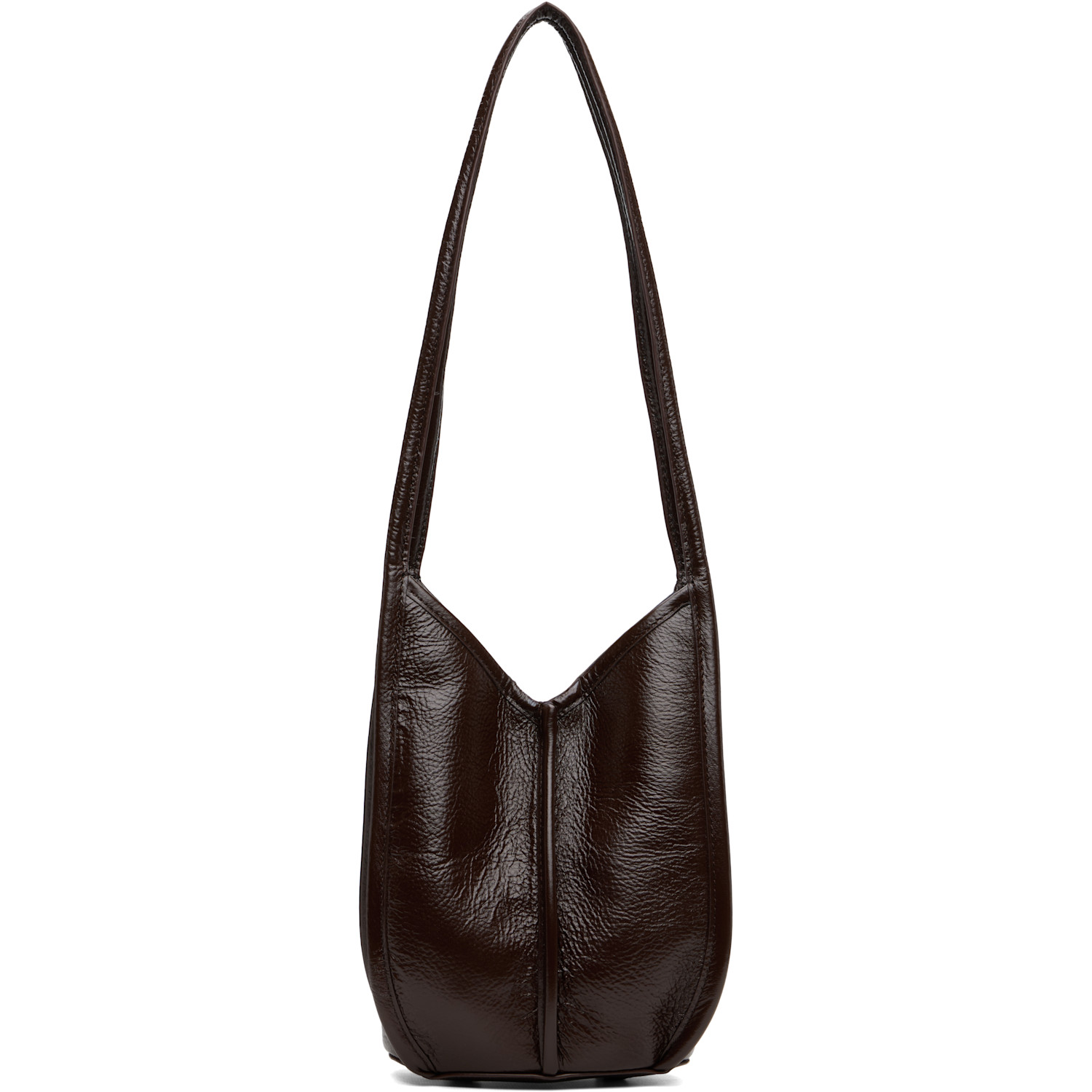 HEREU Brown Calella Bucket Leather Bag