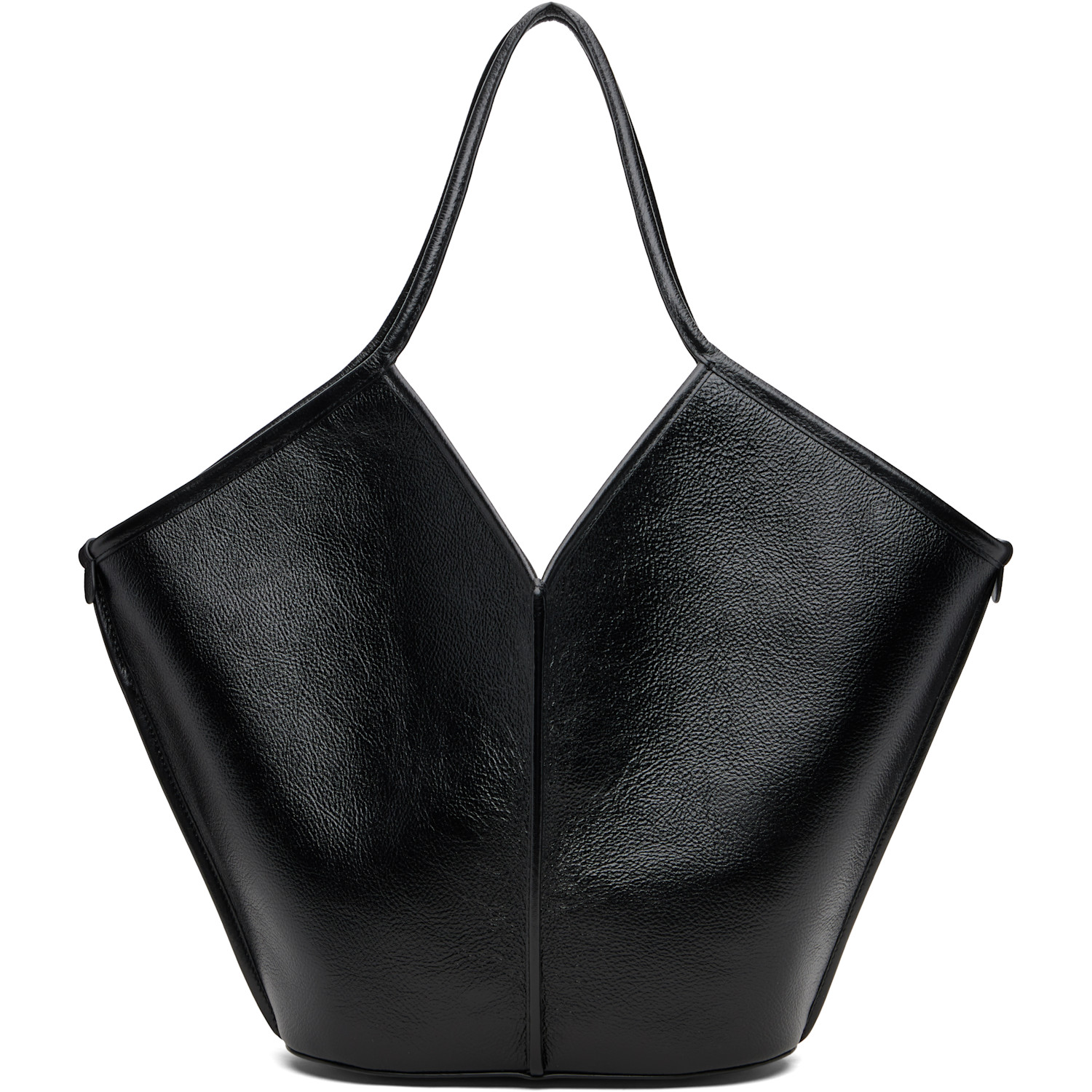 HEREU Black Calella Distressed Tote