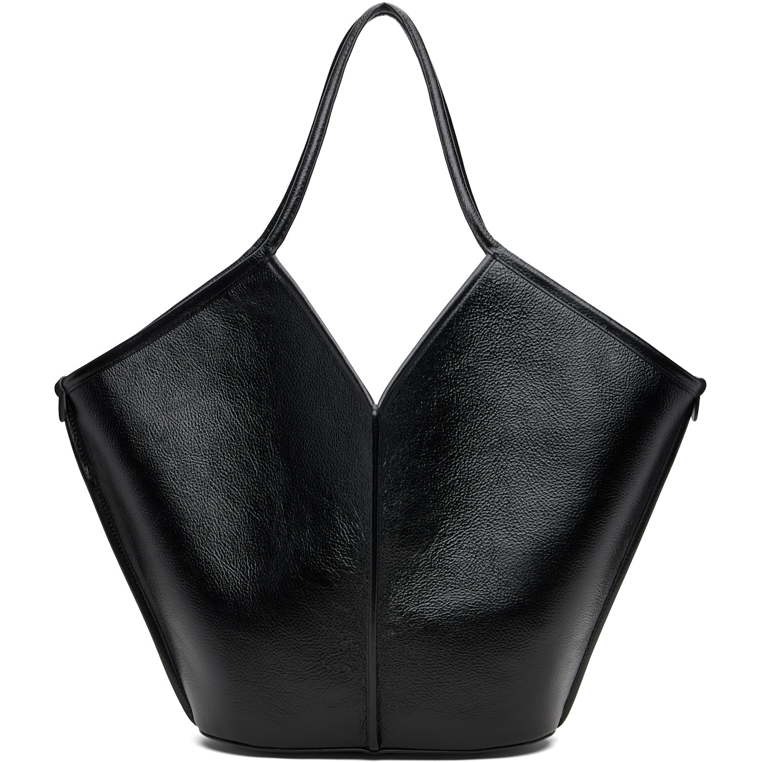 HEREU Black Calella Distressed Tote