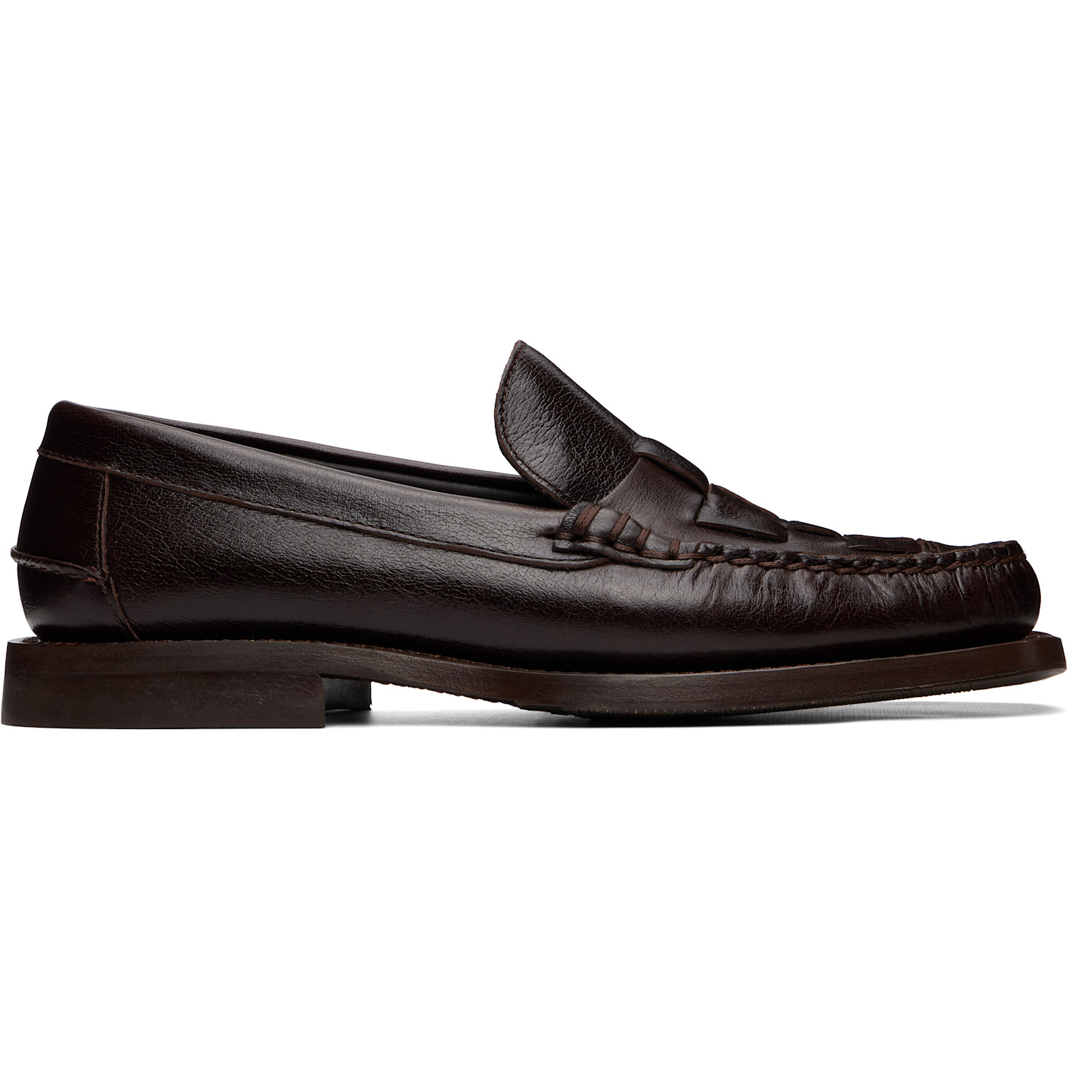 HEREU Brown Nombela Waxed Loafers