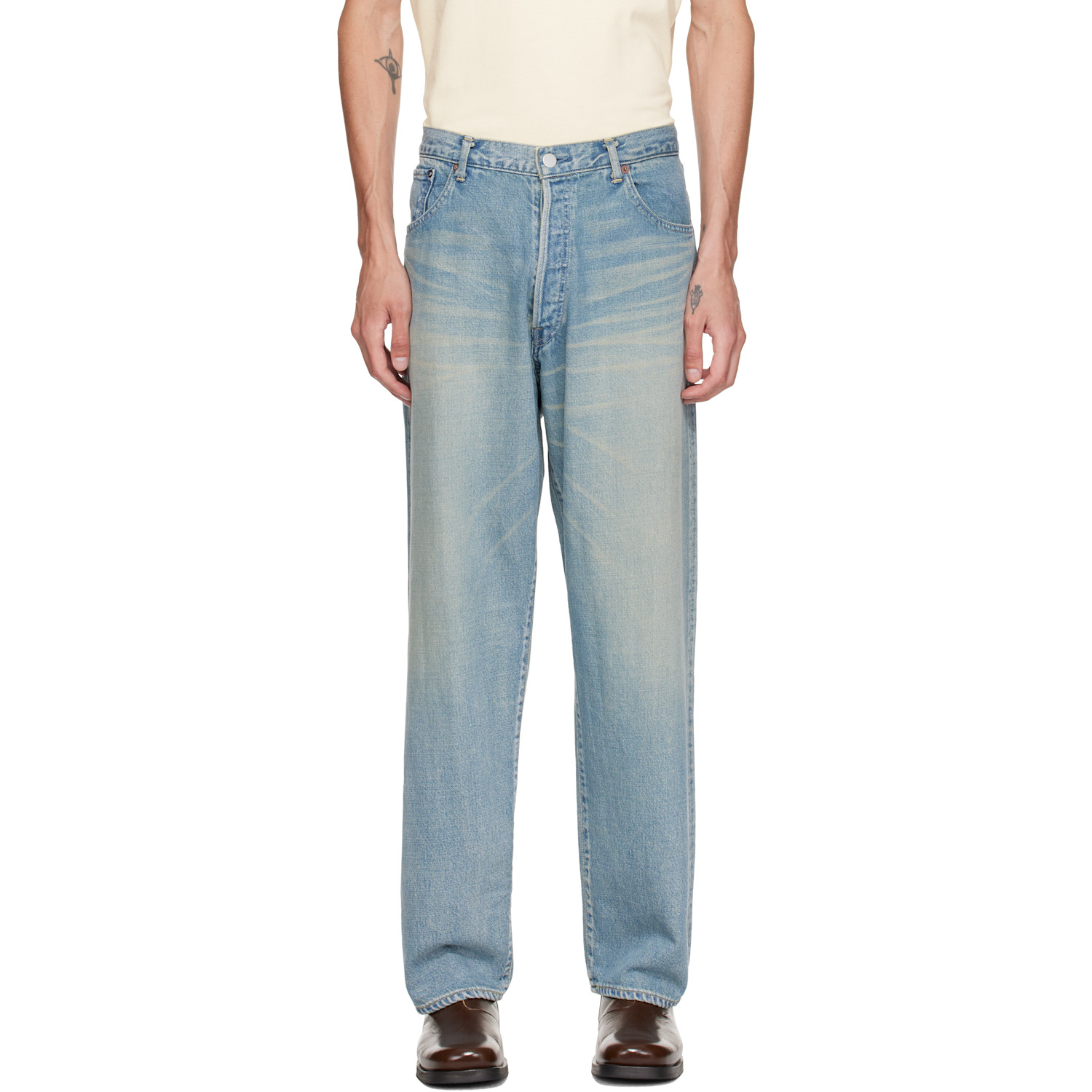 ssstein Blue Oversize Fit Jeans