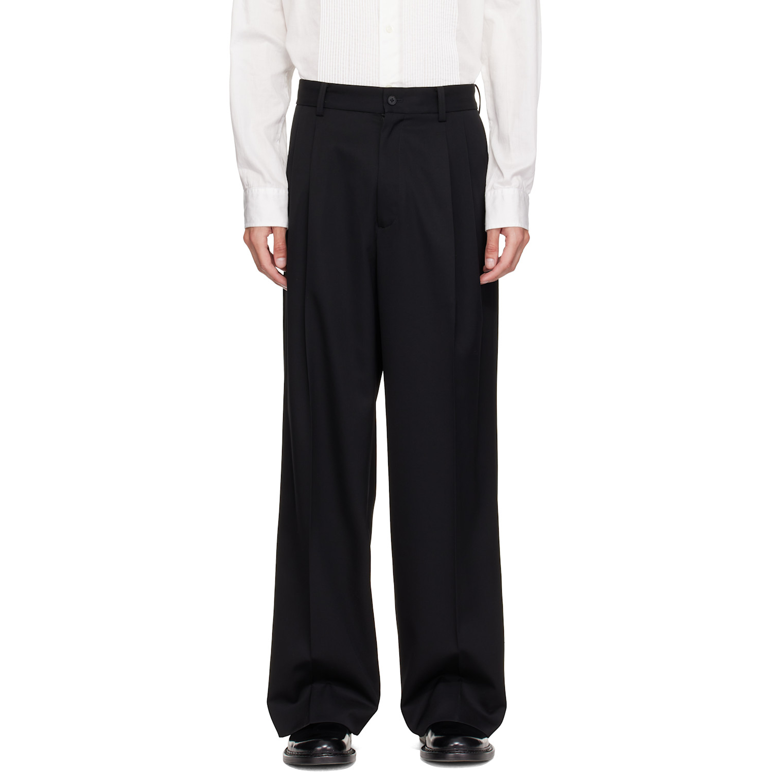 ssstein Black Long Wide Trousers