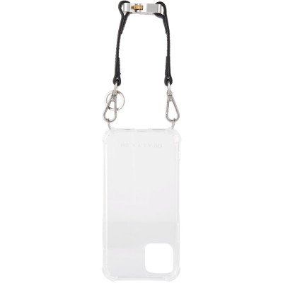 1017 ALYX 9SM — Transparent Small Leather Strap iPhone 11 Pro Case