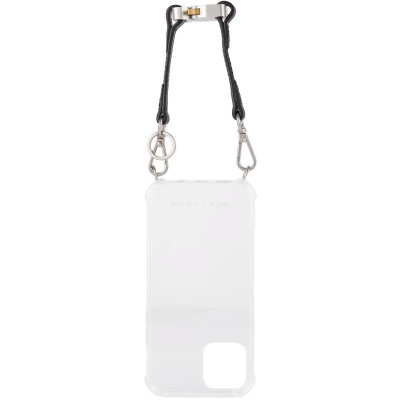 1017 ALYX 9SM — Transparent Small Leather Strap iPhone 12 Case