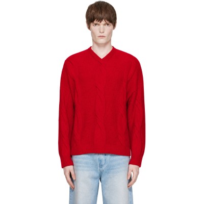 Cordera — Cordera Red Wool Braided Sweater