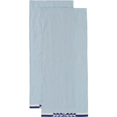 Bode — Blue & White Seedling Stripe Dish Towel Set