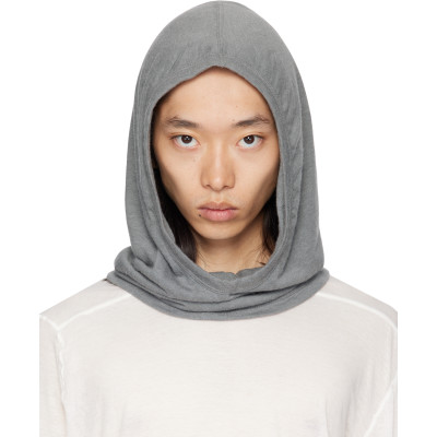 Rick Owens Gray Concordians Knit Hood