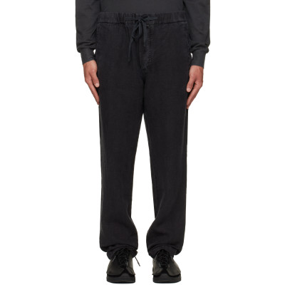 Citizens of Humanity — Black Drawstring Deck Linen Trousers