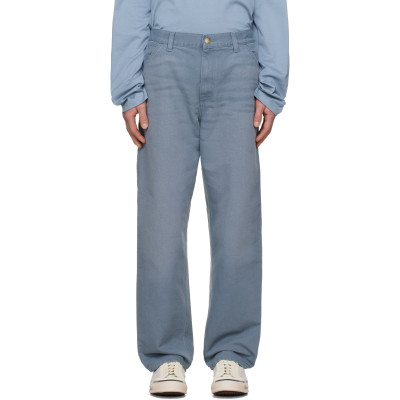 Carhartt Work In Progress Blue Single Knee Trousers