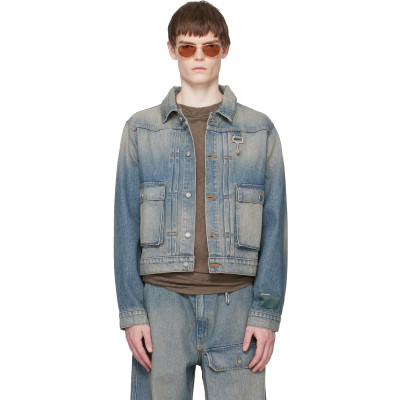 Reese Cooper — Reese Cooper Blue Washed Trucker Denim Jacket