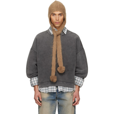 Acne Studios Tan Mohair Earflap Hood