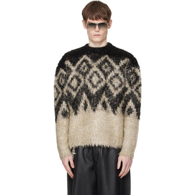 Acne Studios Black Metallic Knit Sweater