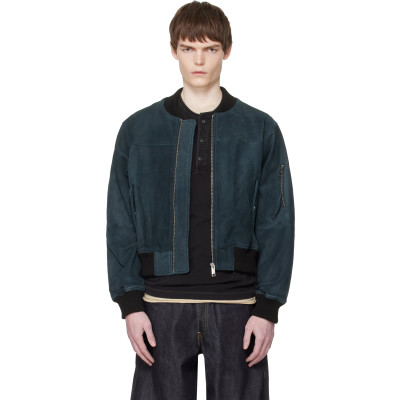 Deadwood — Black Bofinger Suede Bomber Jacket