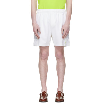 CASABLANCA — White Laurel Tricot Track Shorts