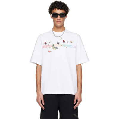 CASABLANCA — White Butterfly Oversized T-shirt