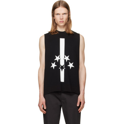 JKEEFER — JKEEFER Black Flag Cut Sleeve Tank Top
