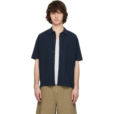 Solid Homme — Solid Homme Navy Cotton Polo