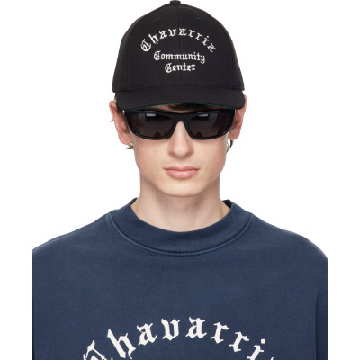 Willy Chavarria — WILLY CHAVARRIA Black 'Chavarria Community Center' Cap