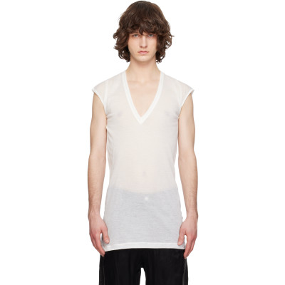 Rick Owens Off-White Temple Deep V SL T-shirt