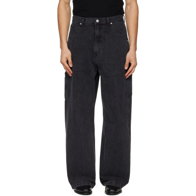TONYWACK — TONYWACK Black Cord Twill Work Jeans