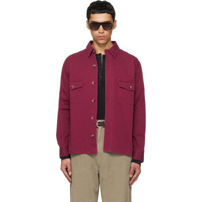 TONYWACK — TONYWACK Red Washed Cotton Twill Overshirt
