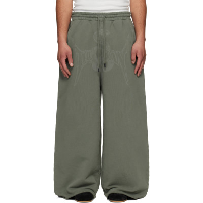 LU'U DAN — LU'U DAN Green Raw-Cut Bontan Sweatpants