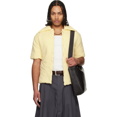 LU'U DAN — LU'U DAN Off-White Wadded Shift Shirt