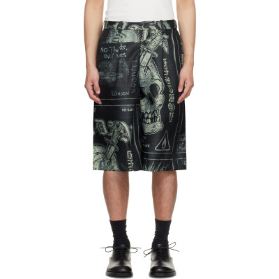 LU'U DAN — Black Wide Leg Shorts