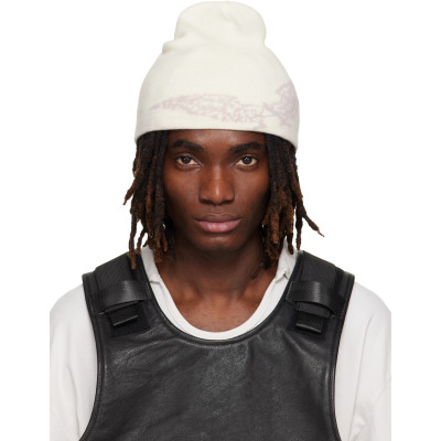 ALEXANDER DIGENOVA — ALEXANDER DIGENOVA Off-White Logo Beanie