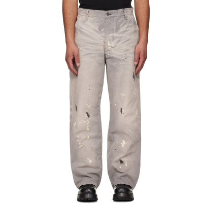 ALEXANDER DIGENOVA — ALEXANDER DIGENOVA Gray Underground Painter Trousers