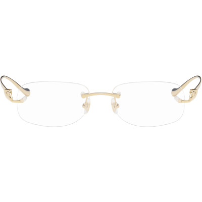 Cartier — Cartier Gold Rimless Panther Glasses