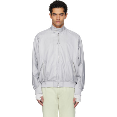 POST ARCHIVE FACTION (PAF) — Gray Opening Bomber Jacket