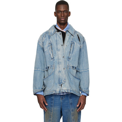 Andersson Bell — Blue Jeweled Denim Jacket