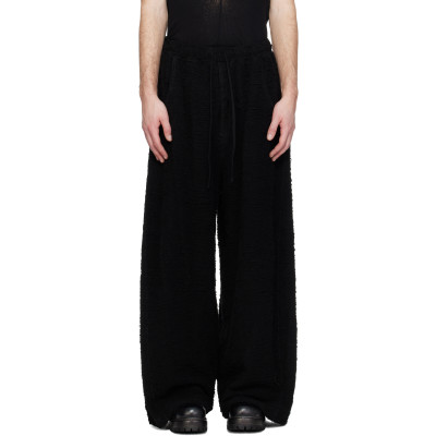 Julius — Black Dk Wide Trousers