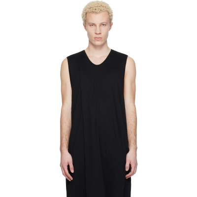 Julius — Black Tuck Flare Vest T-shirt