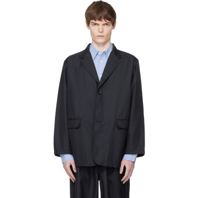 Nanamica — Navy Polyester Twill Club Blazer