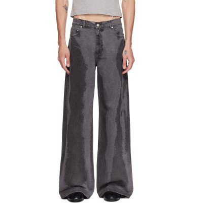 CAMPERLAB — CAMPERLAB Black Paint Laser Boot Cut Jeans