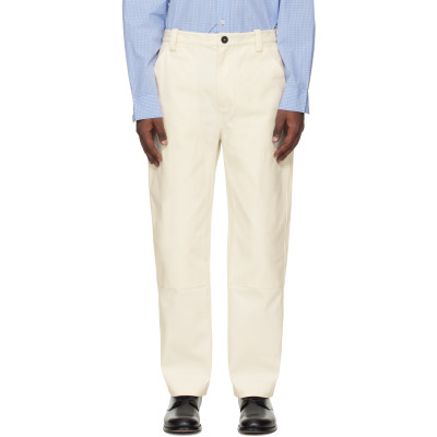 Studio Nicholson — White Aaron Levine Edition Denver Trousers